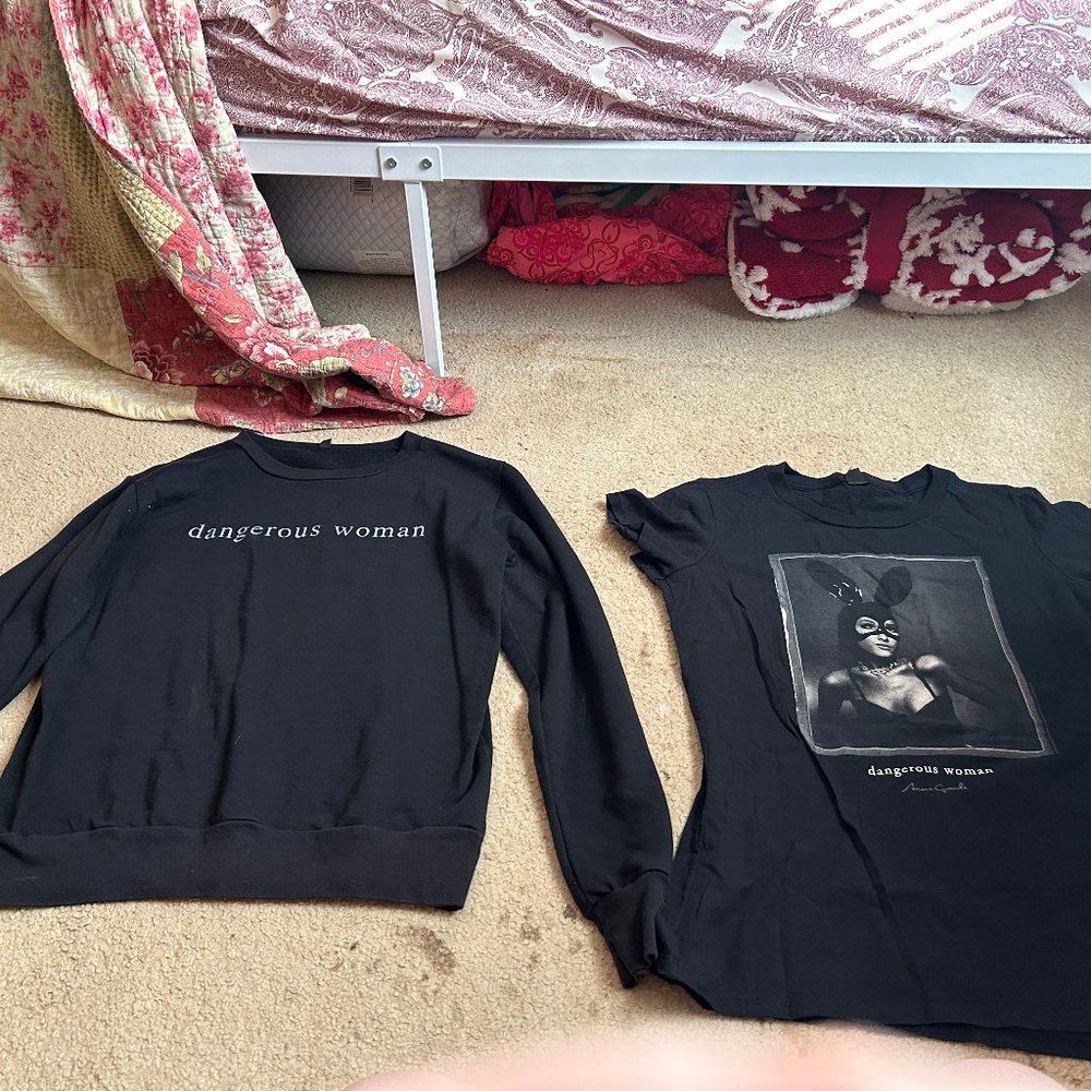 2 Ariana Grande Dangerous Woman Themed Shirts